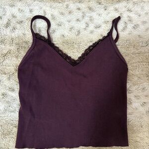 Brandy Melville Deep Purple Lace Cami